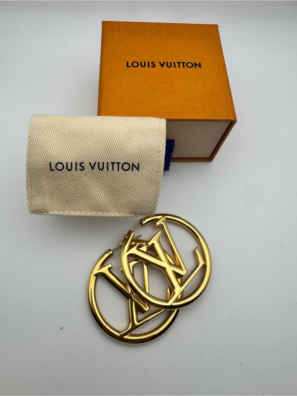 LOUIS VUITTON Louise Hoop Earrings GM
